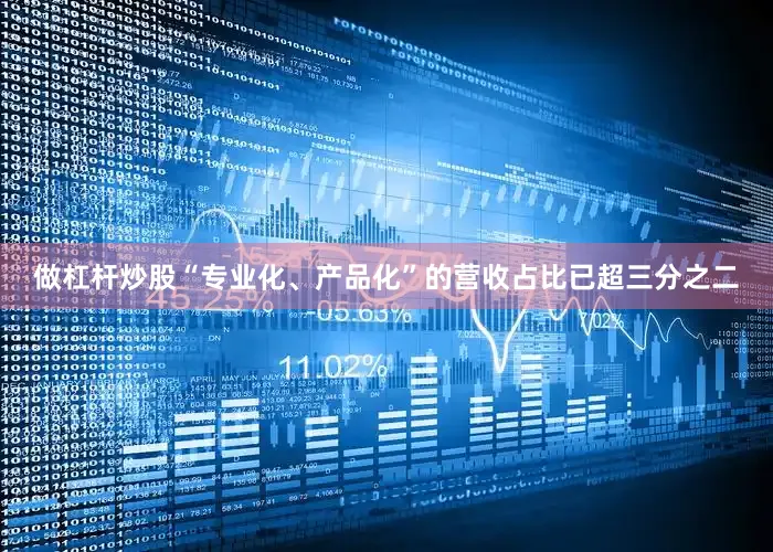 做杠杆炒股“专业化、产品化”的营收占比已超三分之二